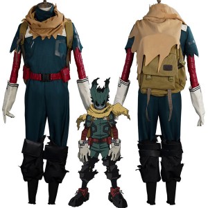 Anime My Hero Academia Izuku Midoriya Deku Darkgreen Cosplay Costume