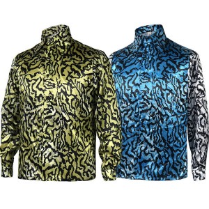 Tiger King Joe Exotic Shirt Yellow Blue Sequin Full Set Cosplay Costume