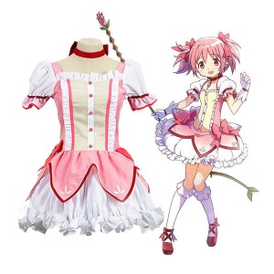 Anime Puella Magi Madoka Magica Madoka Kaname Cosplay Costumes