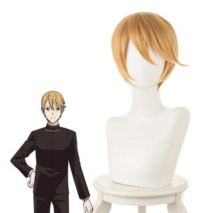 Anime Kaguya-sama: Love is War Miyuki Shirogane Brownish Yellow Men's Short Cosplay Wigs