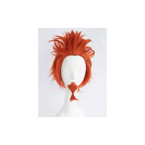 Anime Danganronpa: Trigger Happy Havoc Leon Kuwata Orange Short Cosplay Wigs